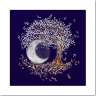 Tree of life in the night Posters and Art